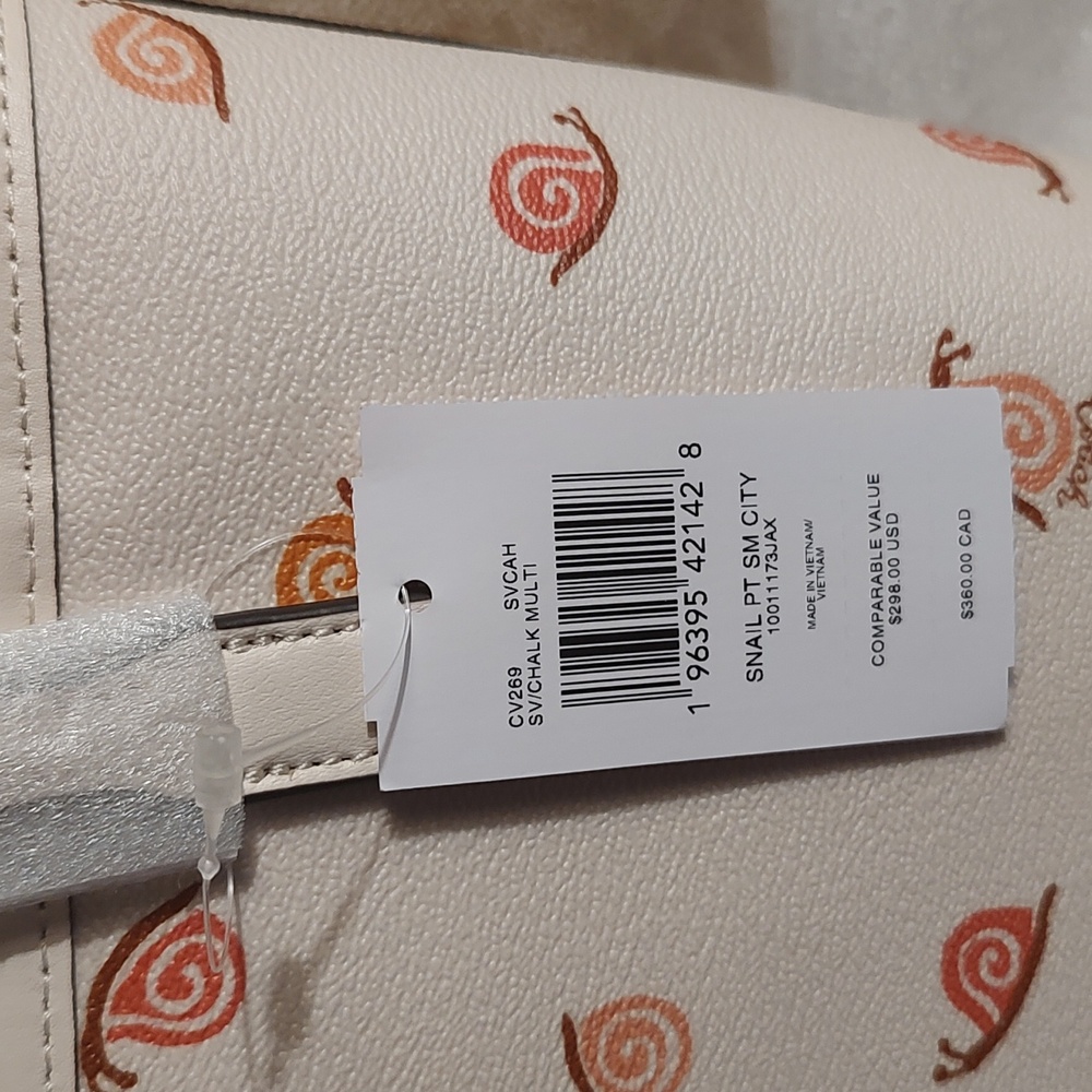 NWT “Snail Print” Small City Tote Bag - Picture 4 of 9